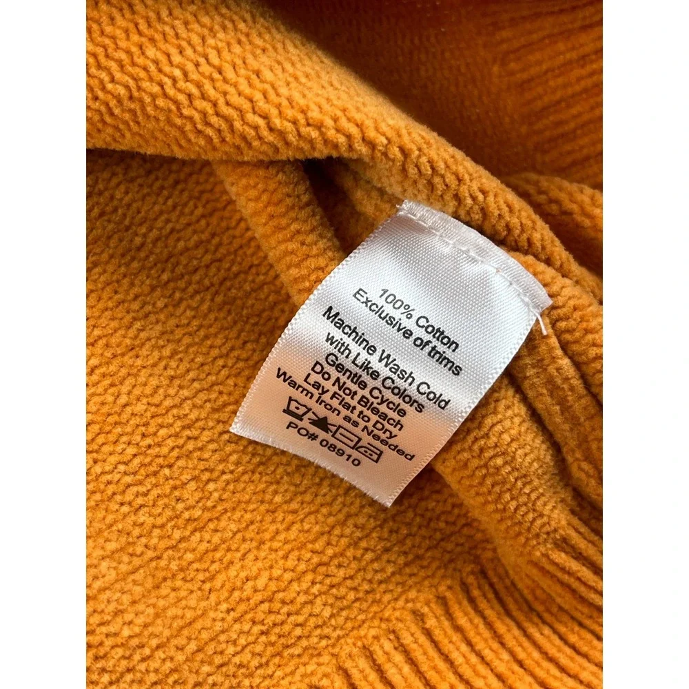 32 Bar Blues Sweater Mens XXL Orange Crew Neck Cotton Long Sleeve Knit